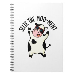 Carnet Seize The Mooment Funny Cow Pun 