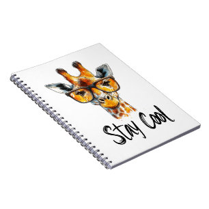 Carnet Séjour Cool - Giraffe avec lunettes de soleil Illu