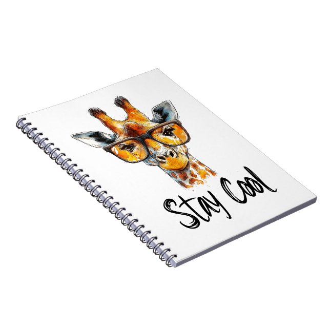 Carnet Séjour Cool - Giraffe avec lunettes de soleil Illu (Côté Droit)