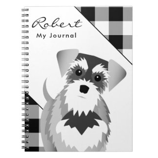 Carnet Sel et poivre Schnauzer Tartan Plaid