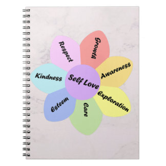 Carnet Self Love pastel en arc-en-ciel