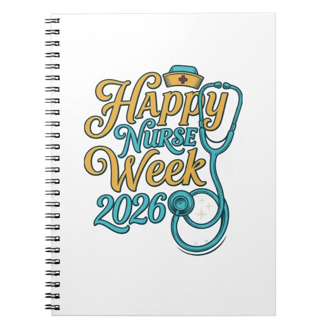 Carnet Semaine de l'infirmière heureuse 2026 Stethoscope  (Devant)