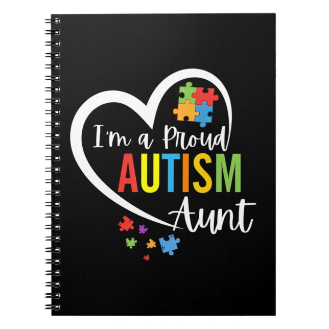 Carnet Sensibilisation sur l'autisme colorée puzzle pièce (Devant)
