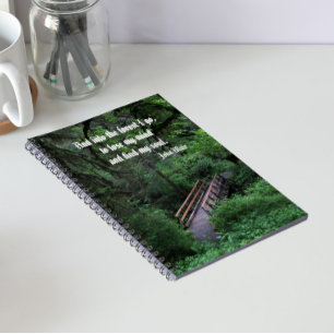 Carnet Sentier dans la forêt Citation John Muir