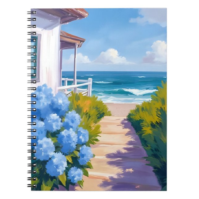 Carnet Sentier de la plage de Cape Cod | Peinture côtière (Devant)