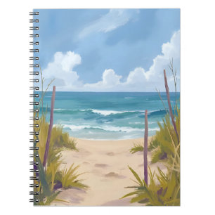 Carnet Sentier de la plage Eau de mer peinte sur la côt