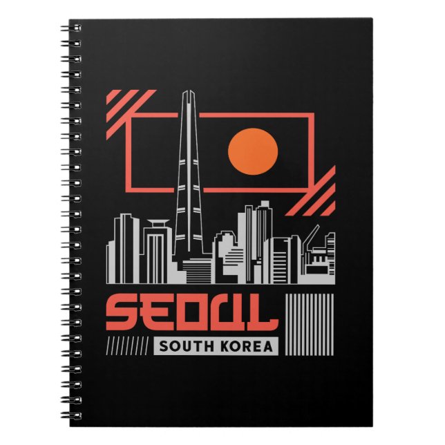 Carnet Séoul Corée du Sud Skyline Moderne Voyage Design (Devant)