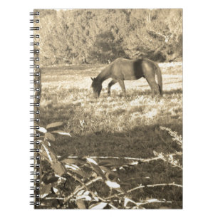 Carnet Sepia ton cheval Brown et clôture