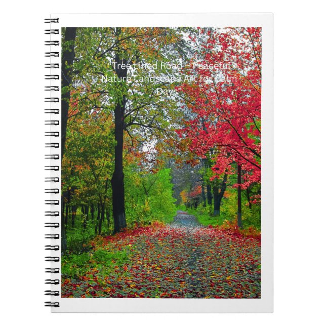 Carnet Serene Forest Notebook Cover - Peaceful Woodland  (Devant)