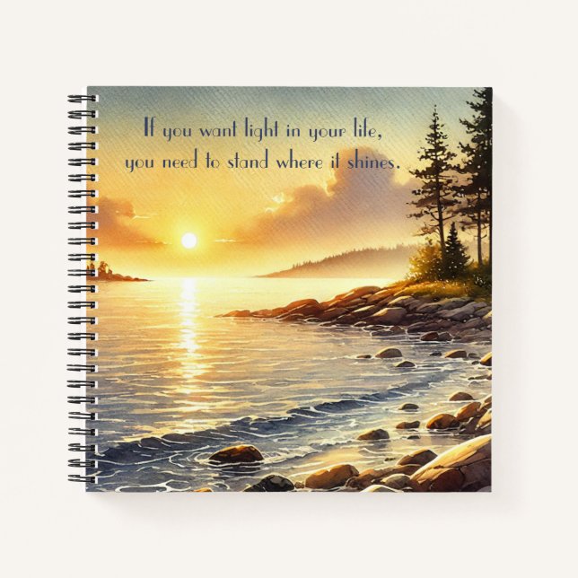 Carnet Serene Lake & Quote (Devant)