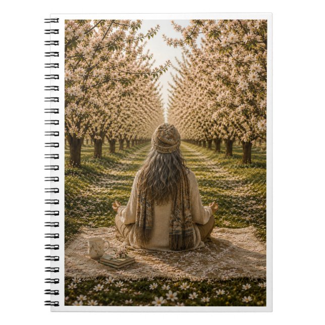 Carnet Serene Orchard Sticky Notes | Romantic Botanical  (Devant)