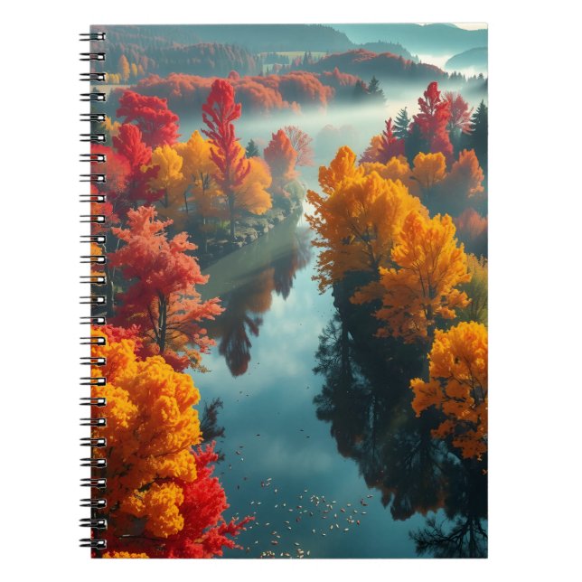 Carnet Serene River Shore Reflection Nature Art  (Devant)