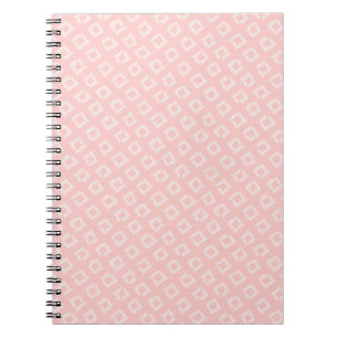 Carnet Serene Romantic Rose Motif géométrique