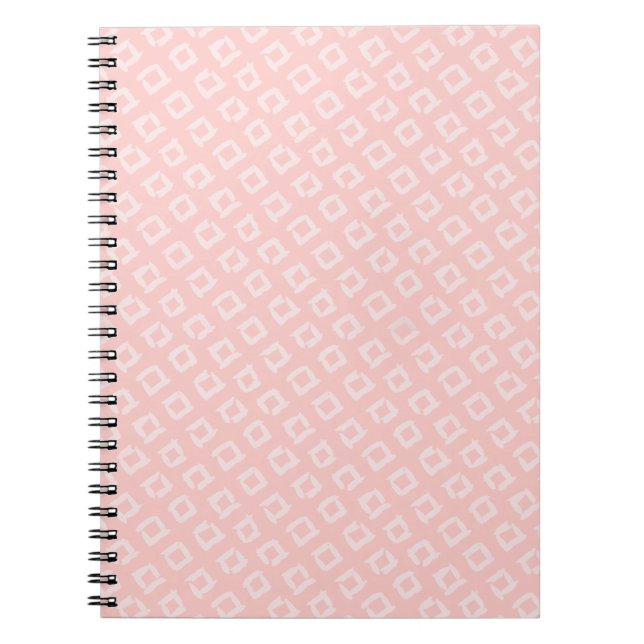 Carnet Serene Romantic Rose Motif géométrique (Devant)