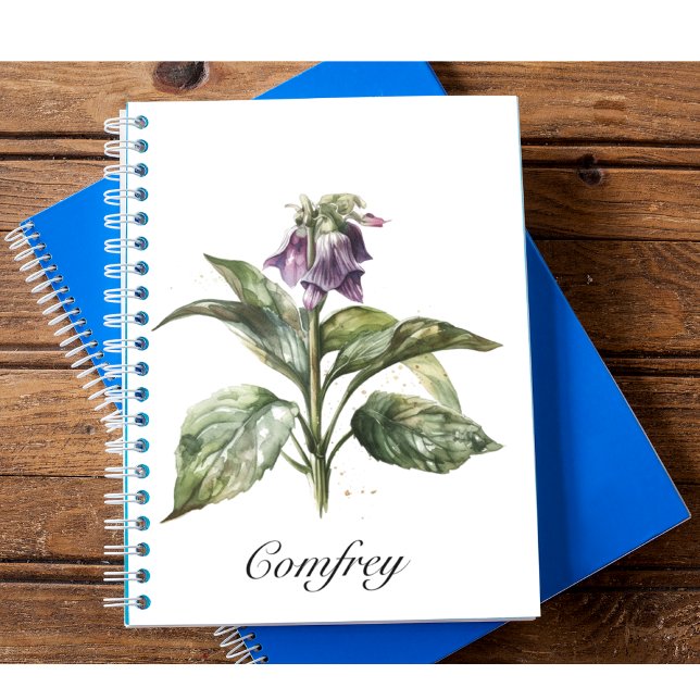 Carnet Serene Watercolor Comfrey, personnalisée (Créateur téléchargé)