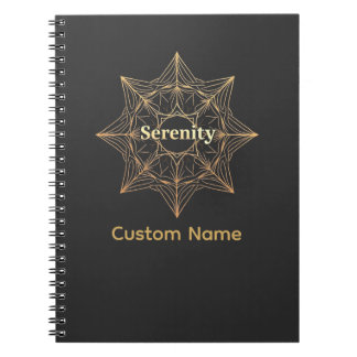 Carnet Serenity Mandala Golden Sacred Custom