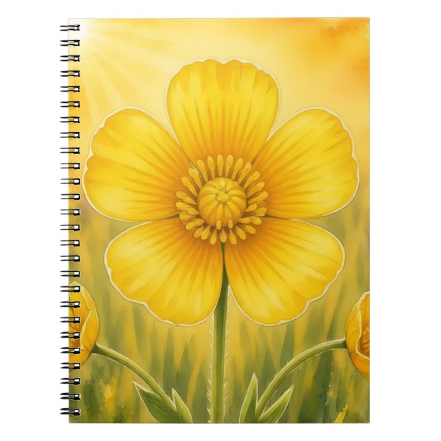 Carnet Série Radiant Petal – Bouton d'or (Devant)