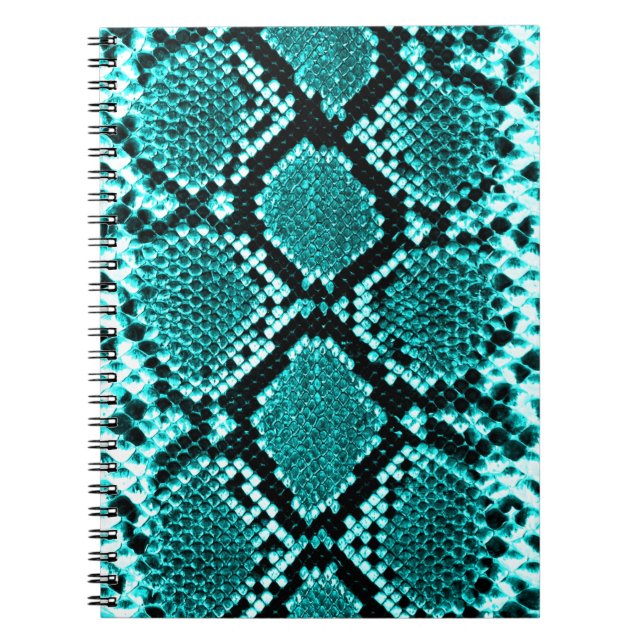 Carnet Serpent à sonnette à sonnette de diamant Aqua (Devant)
