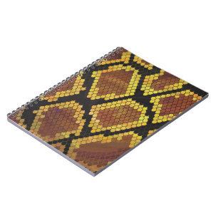 Carnet Serpent Brown et impression or