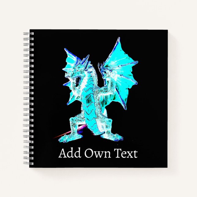 Carnet Serpent Céleste Abyss Bleu Fantastique Bête Mythiq (Devant)