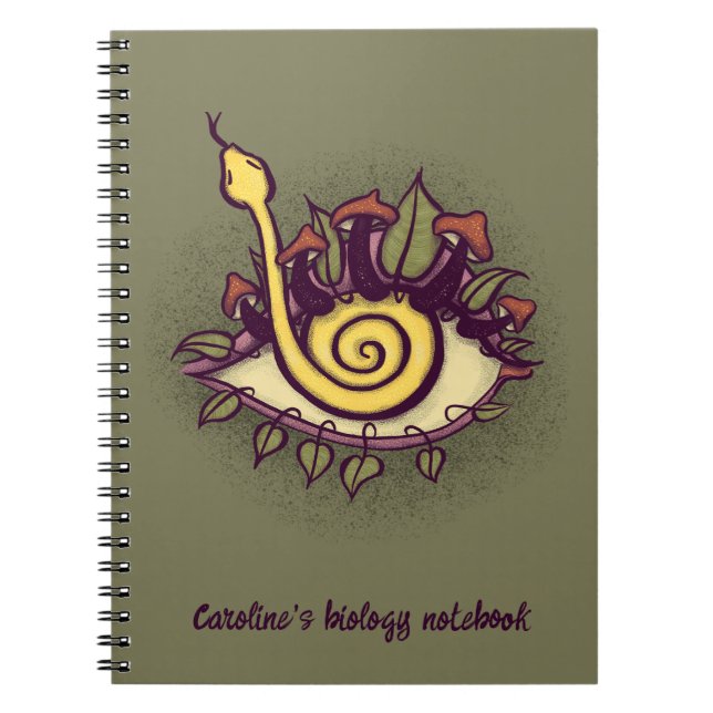 Carnet Serpent et champignon des yeux de automne surréali (Devant)