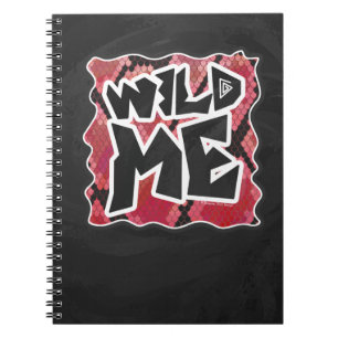Carnet Serpent Wild Me Black et Red Print