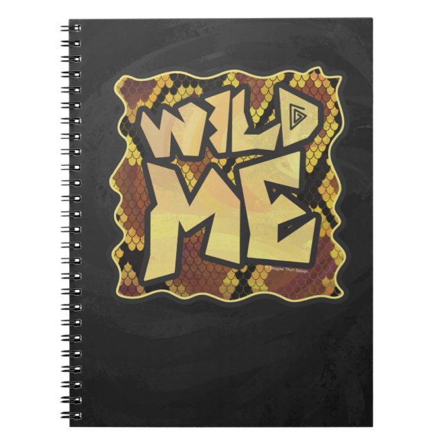 Carnet Serpent Wild Me Brown et imprimé or (Devant)