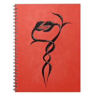 Carnet Serpents Gothiques Rouge Et Noir
