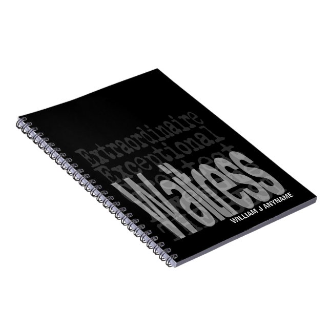 Carnet Serveuse Extraordinaire PERSONNALISÉE (Côté Droit)