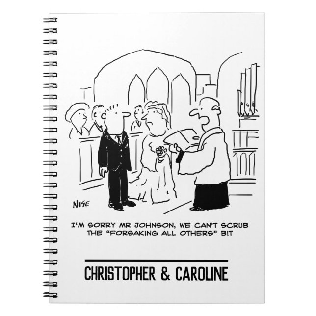 Carnet Service de l'église mariage Vicar ne peut pas frot (Devant)
