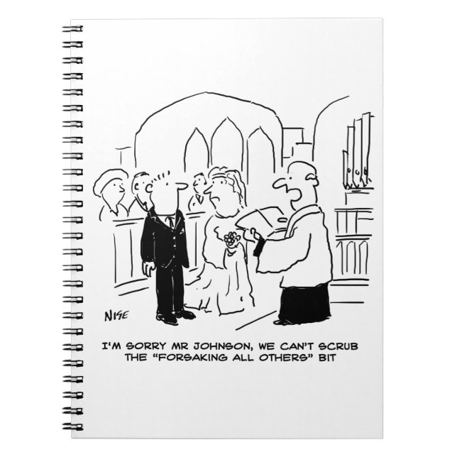 Carnet Service de l'église mariage Vicar ne peut pas frot (Devant)