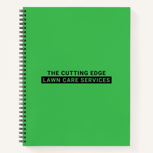Carnet Services d'entretien de pelouse Typographie audaci (Devant)