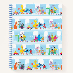 Carnet Sesame Pals Marcher Le Long De Sesame Street Motif