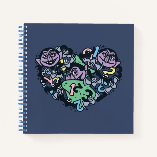 Carnet Sésame Sésame | Comte von Count Doodle Heart (Devant)