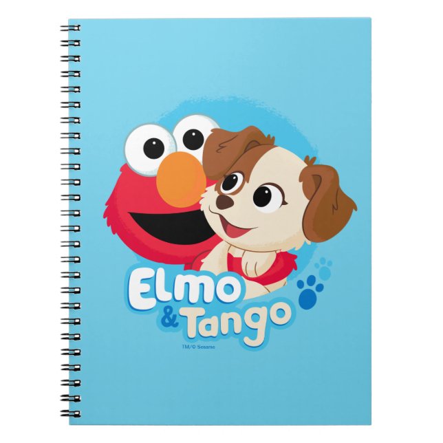 Carnet Sesame Street | Badge Elmo & Tango (Devant)