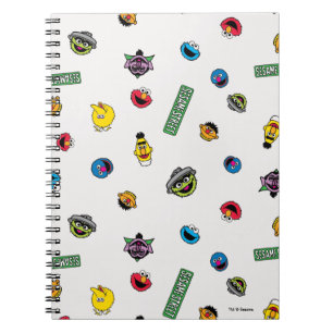 Carnet Sesame Street Character Pattern
