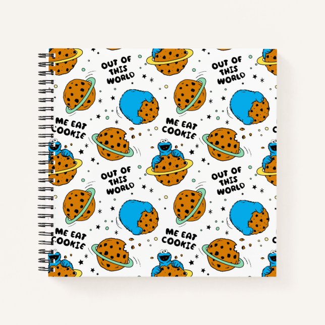 Carnet Sesame Street | Cookie Monster hors de ce monde (Devant)