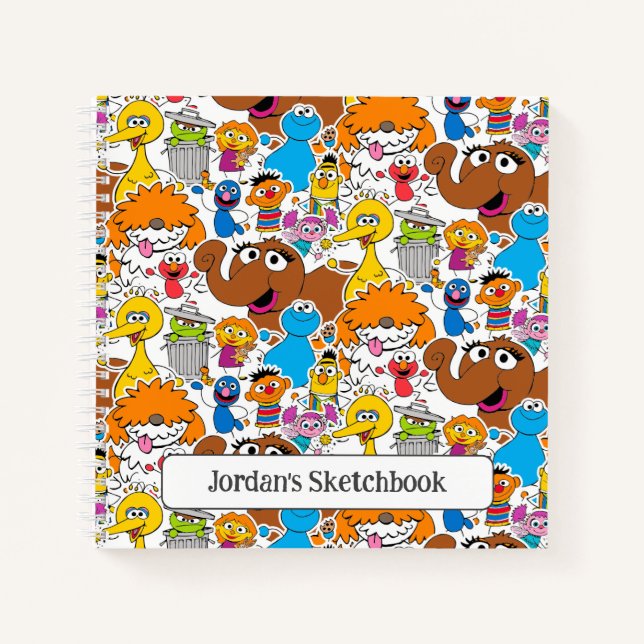Carnet Sesame Street Pals Dessin Motif Doodley (Devant)