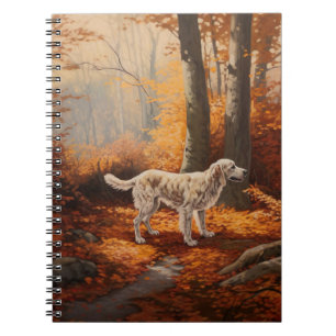 Carnet Setter anglais en automne Leaves Fall Inspire
