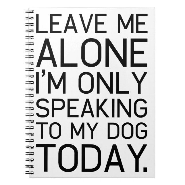 Carnet Seul mon chien comprend. (Devant)