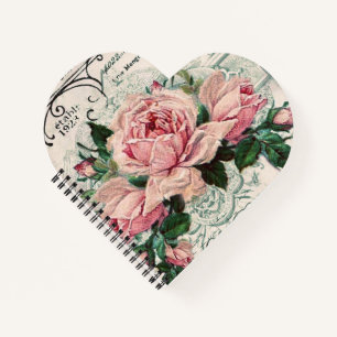 Carnet shabby chic, découpage, victorien, français chic, 