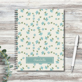 Carnet Shabby Chic Petits Fleurs Cottagecore Ivoire