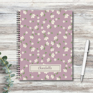 Carnet Shabby Chic Petits Fleurs Cottagecore Rose Poussié