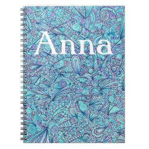 Carnet Shades Of Blue Personalized Notebook