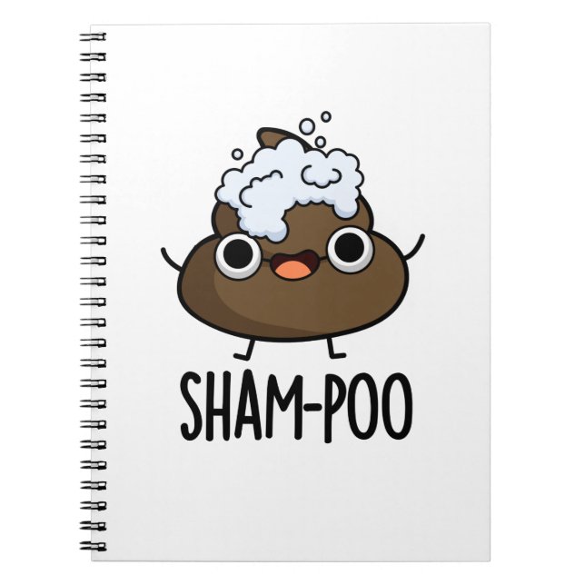 Carnet Sham-poo Caca Drôle Avec Bulles de Shampooing Pun (Devant)
