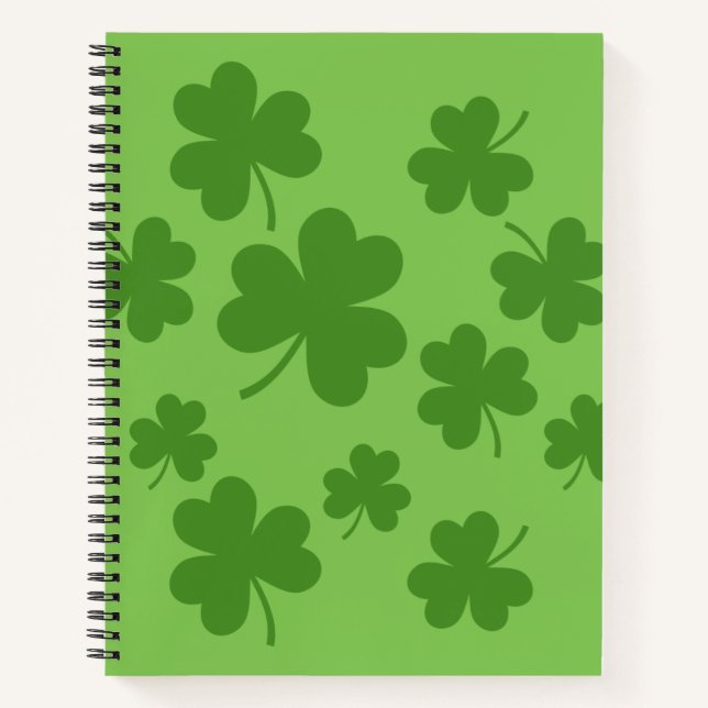 Carnet Shamrock de la Saint Patrick Motif Clover (Devant)