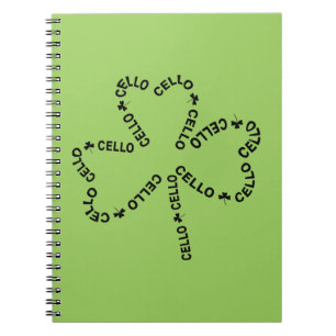 Carnet Shamrock de texte de cello
