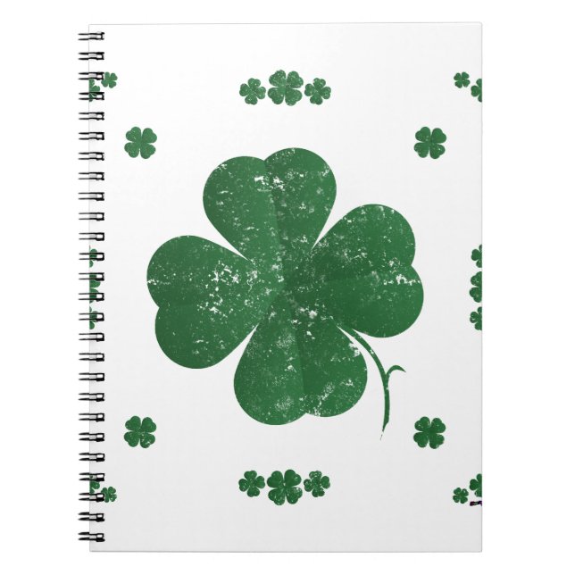 Carnet Shamrocks - vintage style (Devant)