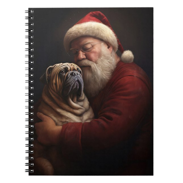 Carnet Shar Pei avec Noël Festif du Père Noël (Devant)
