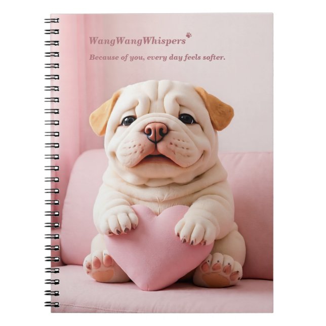 Carnet Shar Pei Puppy – Sweet Embrace by WangWang (Devant)